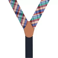 Sherwood Plaid Silk Button End Braces