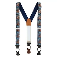 Birds of Prosperity Silk Button End Braces