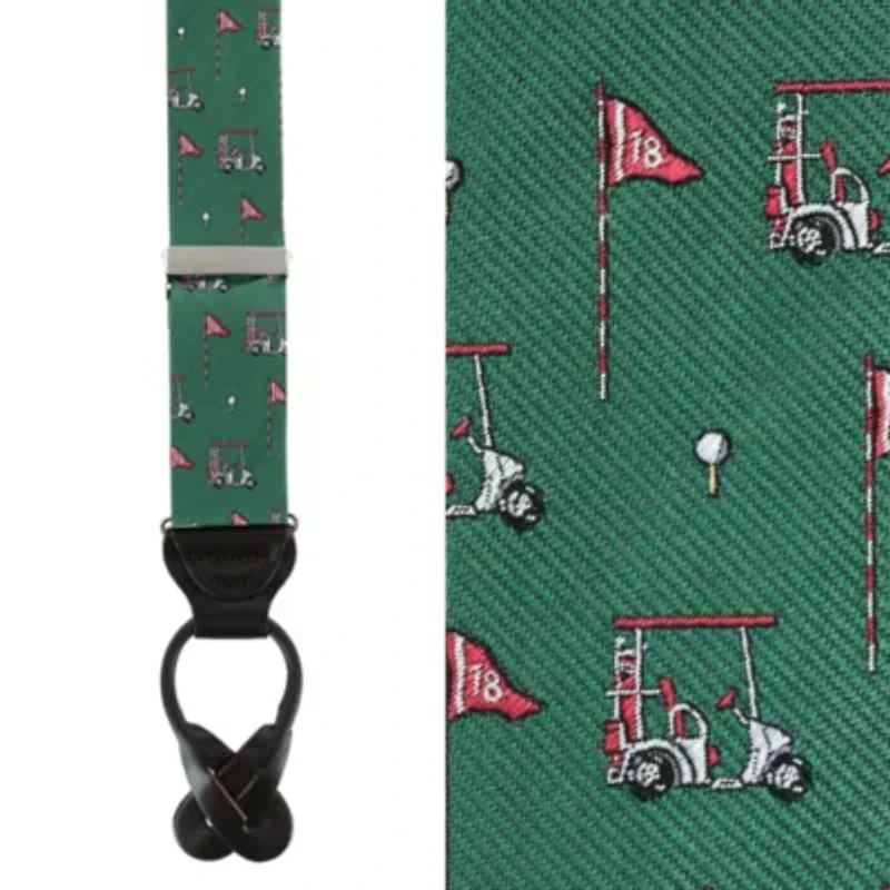 The Golf Dream Silk Button End Braces