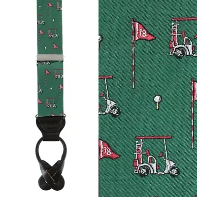 The Golf Dream Silk Button End Braces
