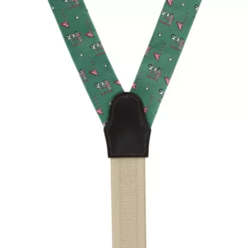 The Golf Dream Silk Button End Braces