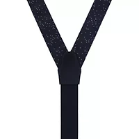 Mystere Metallic Polka Dot Silk Button End Braces