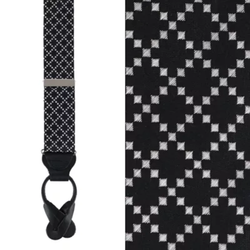 Rowan Geometric Pattern Silk Button End Braces