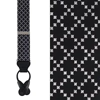 Rowan Geometric Pattern Silk Button End Braces