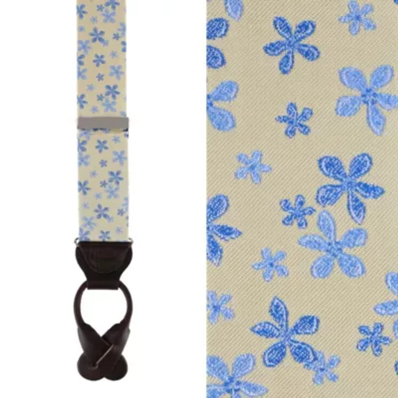 Weldon Floral Silk Button End Braces