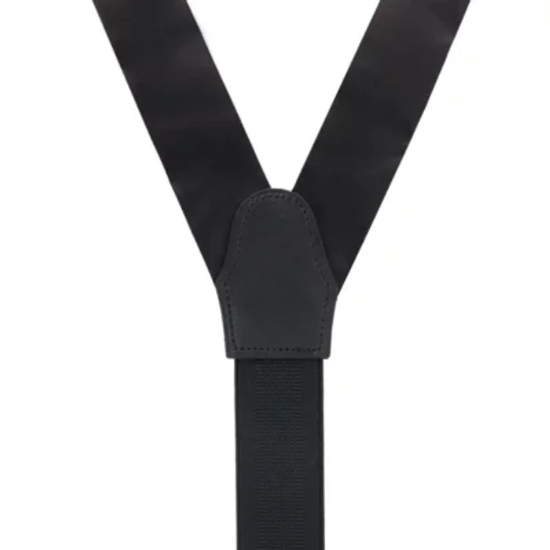 Dutton Solid Color Silk Button End Braces