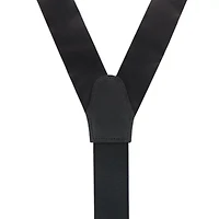 Dutton Solid Color Silk Button End Braces