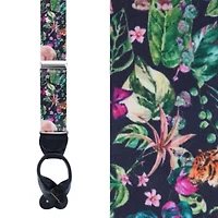 Animal Safari Silk Button End Braces