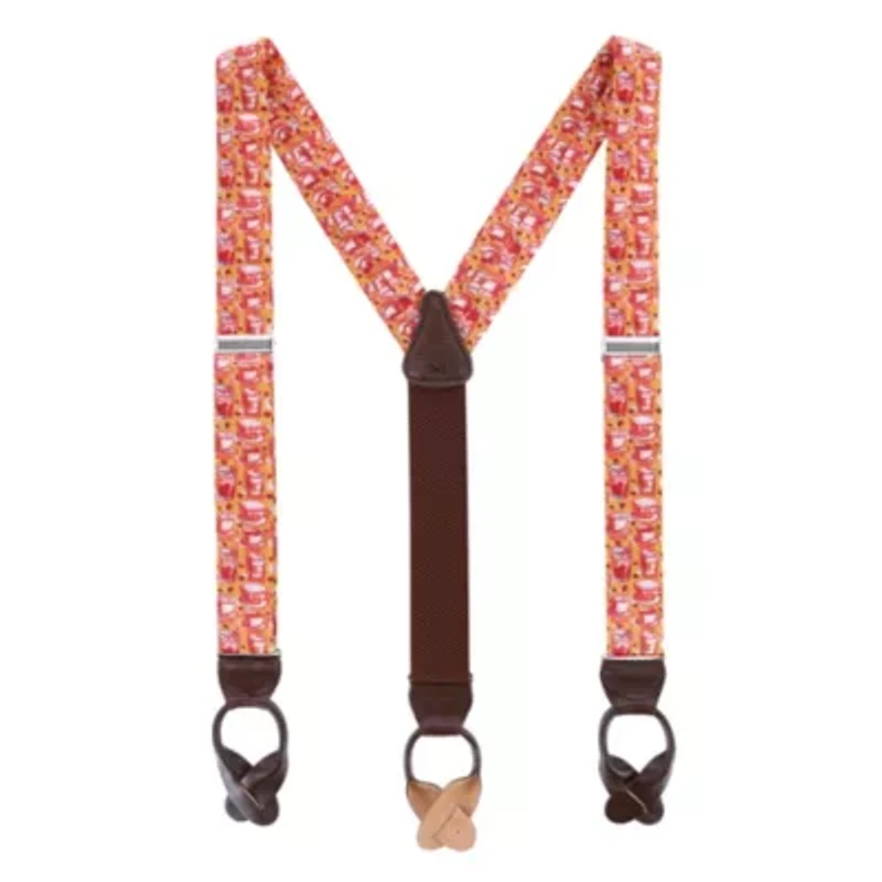 Highly Caffeinated Silk Button End Braces