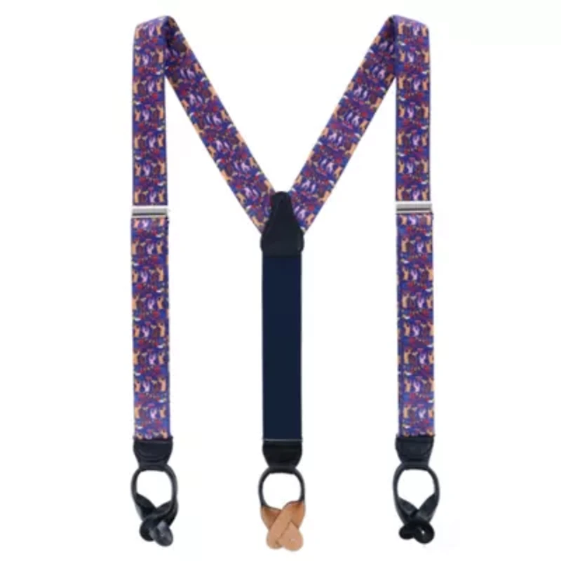 Toast The Night Away Silk Button End Braces