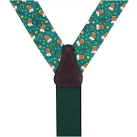 Cheers to St. Patrick's Day Silk Button End Braces