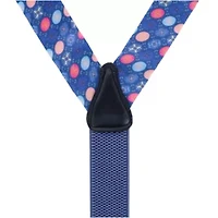 Futuristic Paisley Themed Silk Button End Braces