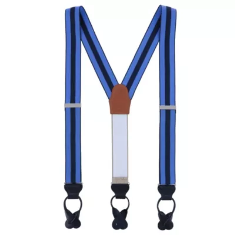 Balint 38MM Striped Non Stretch Grosgrain Ribbon Button End Braces