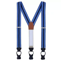 Balint 38MM Striped Non Stretch Grosgrain Ribbon Button End Braces