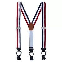 Balint 38MM Striped Non Stretch Grosgrain Ribbon Button End Braces