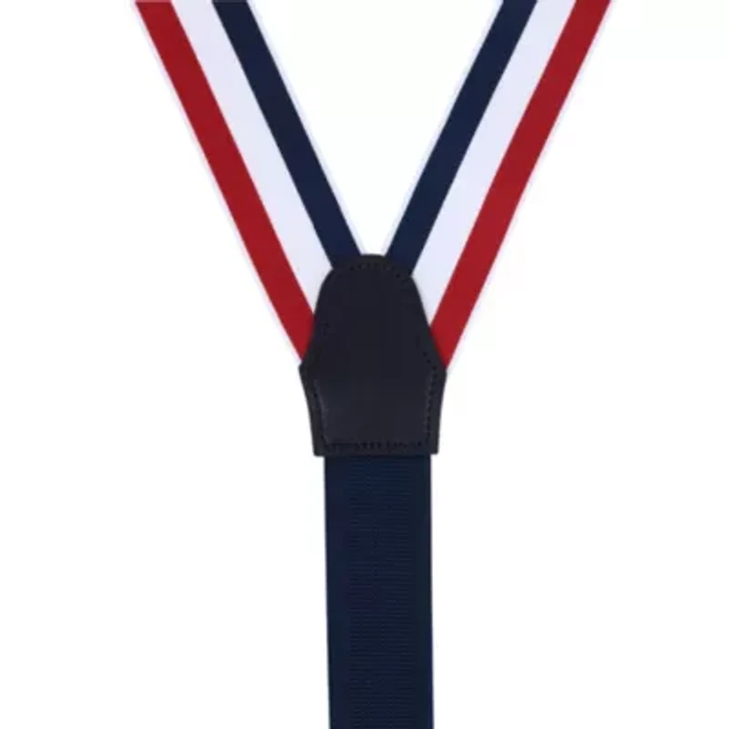 Balint 38MM Striped Non Stretch Grosgrain Ribbon Button End Braces