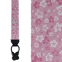 Hanami Cherry Blossom Burst Linen Blend Novelty Button End Braces