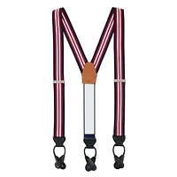 Sumner 35mm Grosgrain Weave Striped Button End Braces