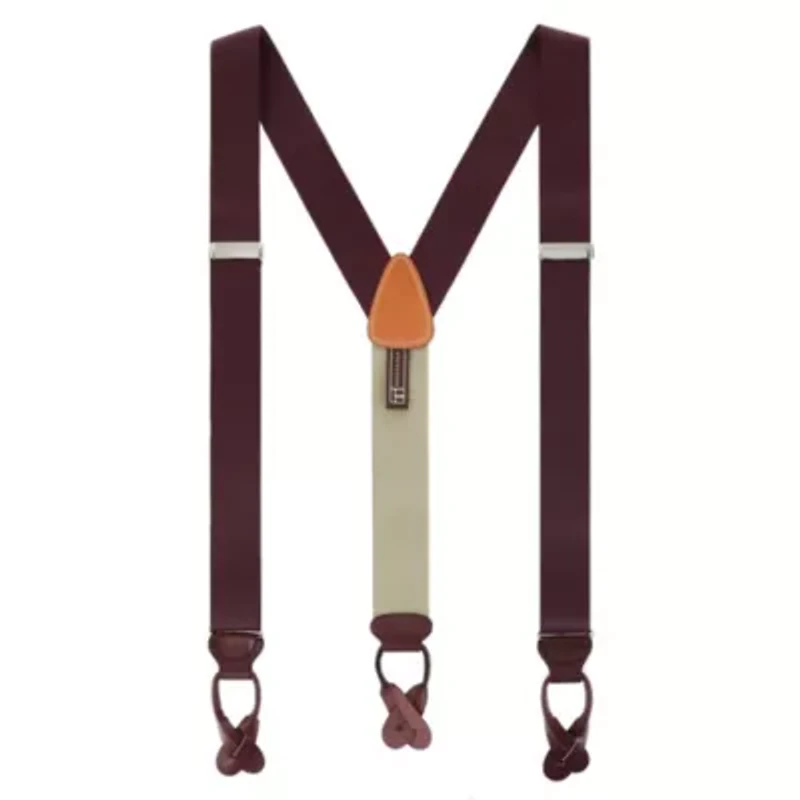 Big & Tall Hudson Solid Button End Braces