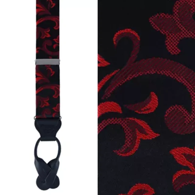 Big & Tall Christian the Romantic Brocade Silk Button End Braces
