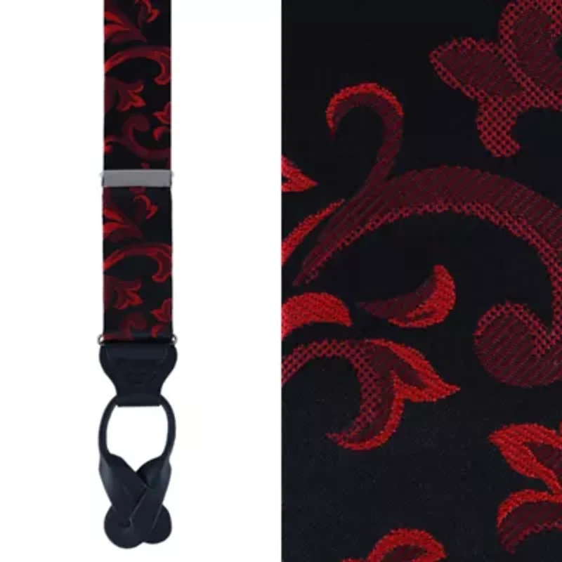 Big & Tall Christian the Romantic Brocade Silk Button End Braces
