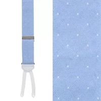 Big and Tall Churchill Chambray Polka Dot Linen Blend Formal End Braces