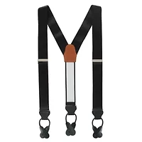 Big & Tall Dutton Solid Colored Silk Button End Braces