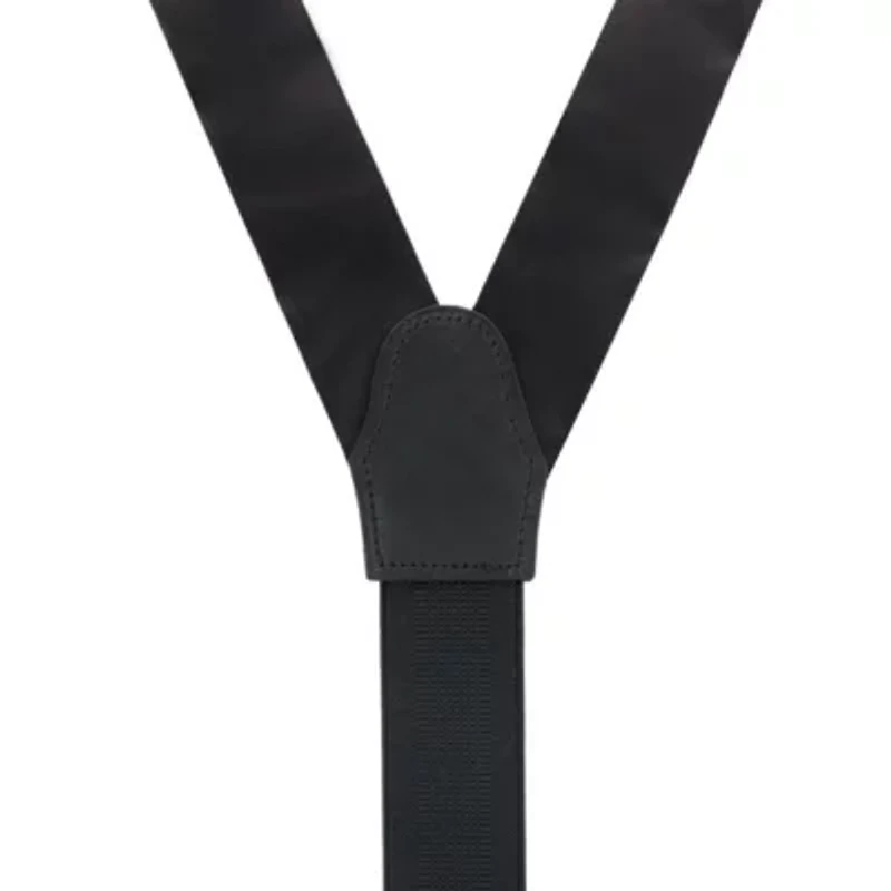 Big & Tall Dutton Solid Colored Silk Button End Braces
