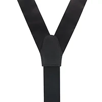 Big & Tall Dutton Solid Colored Silk Button End Braces
