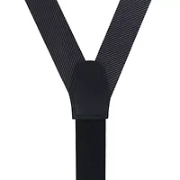 Big & Tall Leyton Diagonal Lined Tone on Tone Silk Formal End Braces