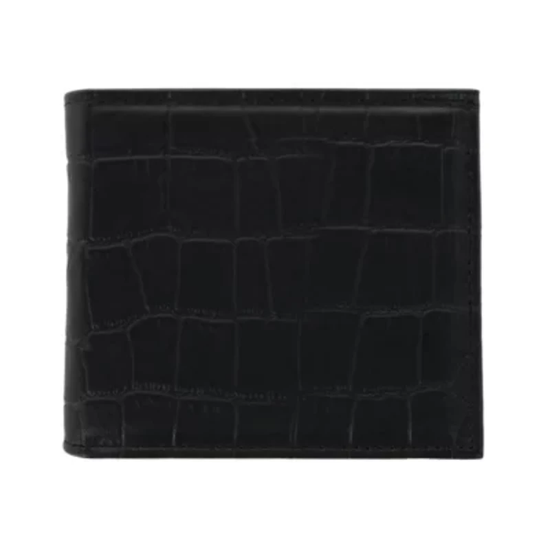 Esteban Croco Embossed Leather 8 Slot Bi-Fold Wallet