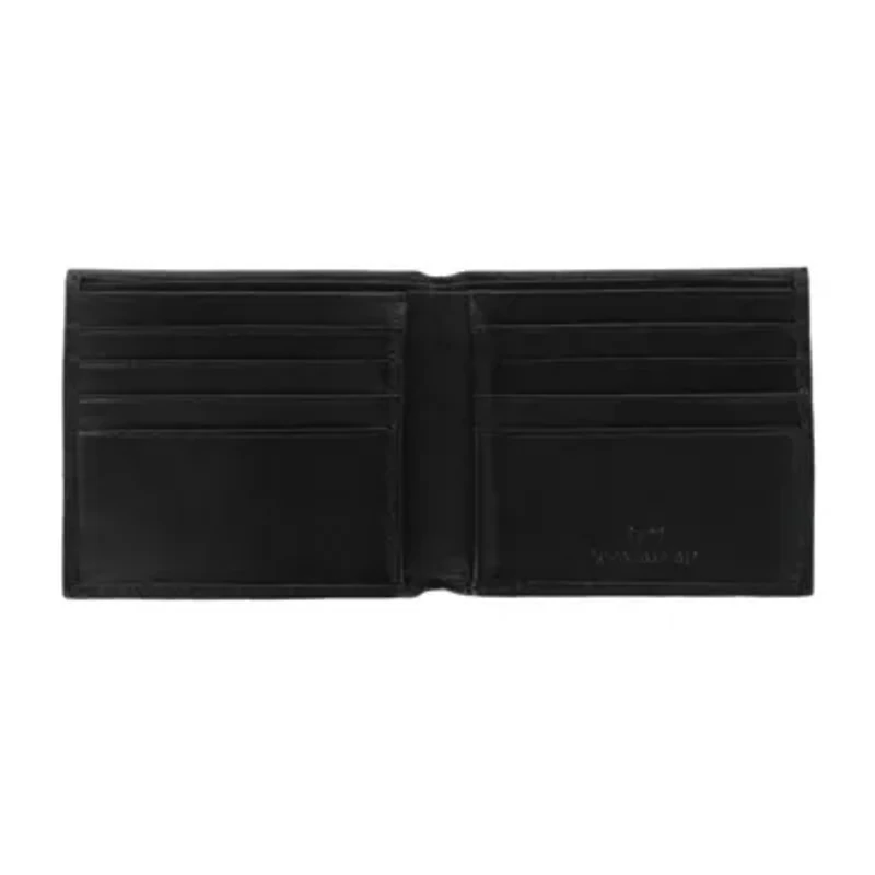 Esteban Croco Embossed Leather 8 Slot Bi-Fold Wallet
