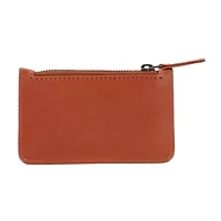 Sergio Front Pocket Leather Zipper Pouch
