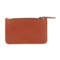 Sergio Front Pocket Leather Zipper Pouch