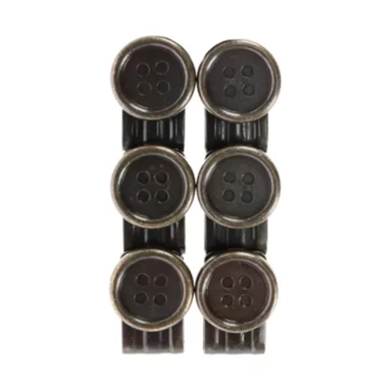No Sew Moveable Button End Brace Clips (Set of 6)
