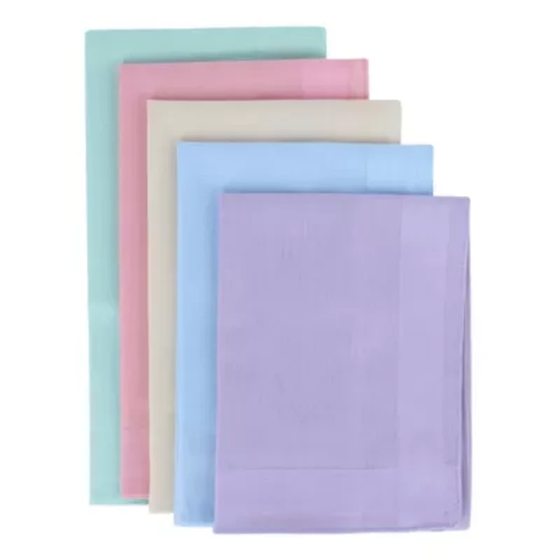Zayn Brilliant Multiple Colored 16x16 Cotton Handkerchiefs (Pack of 5)