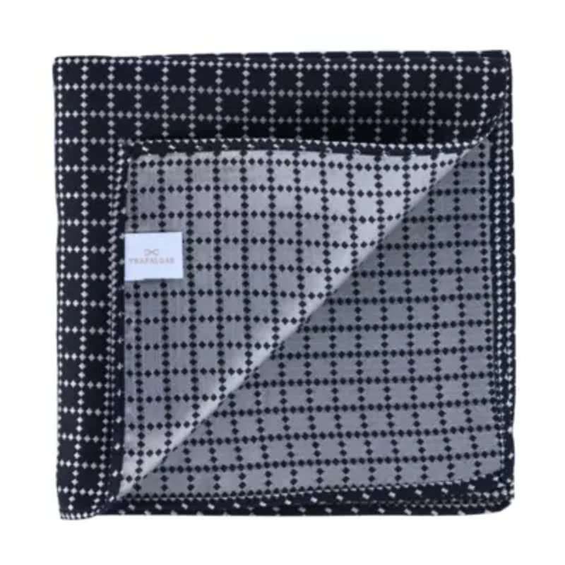 Rowan Geometric Pattern 12x12 Silk Pocket Square