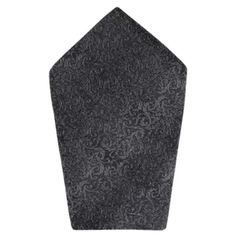 Esteban Scrolling Vines Tone on Tone Patterned Silk 12x12 Pocket Square