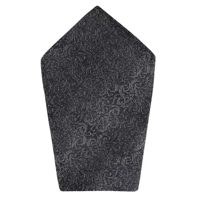 Esteban Scrolling Vines Tone on Tone Patterned Silk 12x12 Pocket Square