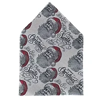 Santa Claus Is Watching Silk 12x12 Pocket Square