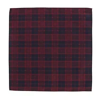 Kincade Red Blackwatch Plaid Silk Pocket Square