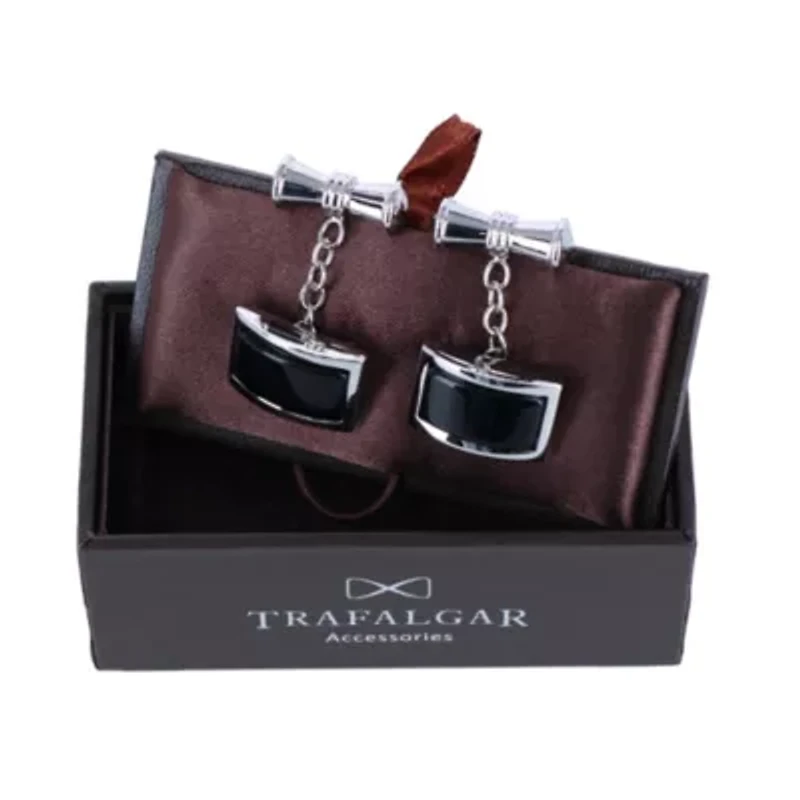 Esteban the Black Agate Cufflinks (1 Pair)