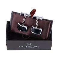 Esteban the Black Agate Cufflinks (1 Pair)