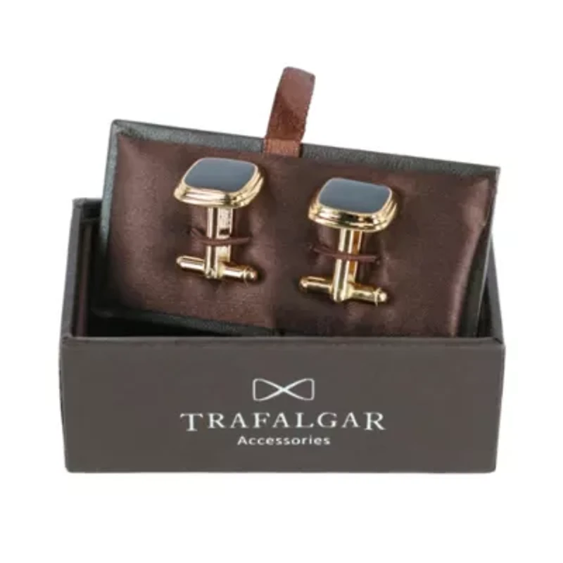 Black Lacquer Cushion Cufflinks