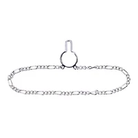 Sutton Sterling Silver Figaro Tie Chain