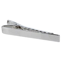 Engine Turned Sterling Silver Lined Engraveable Tie Bar