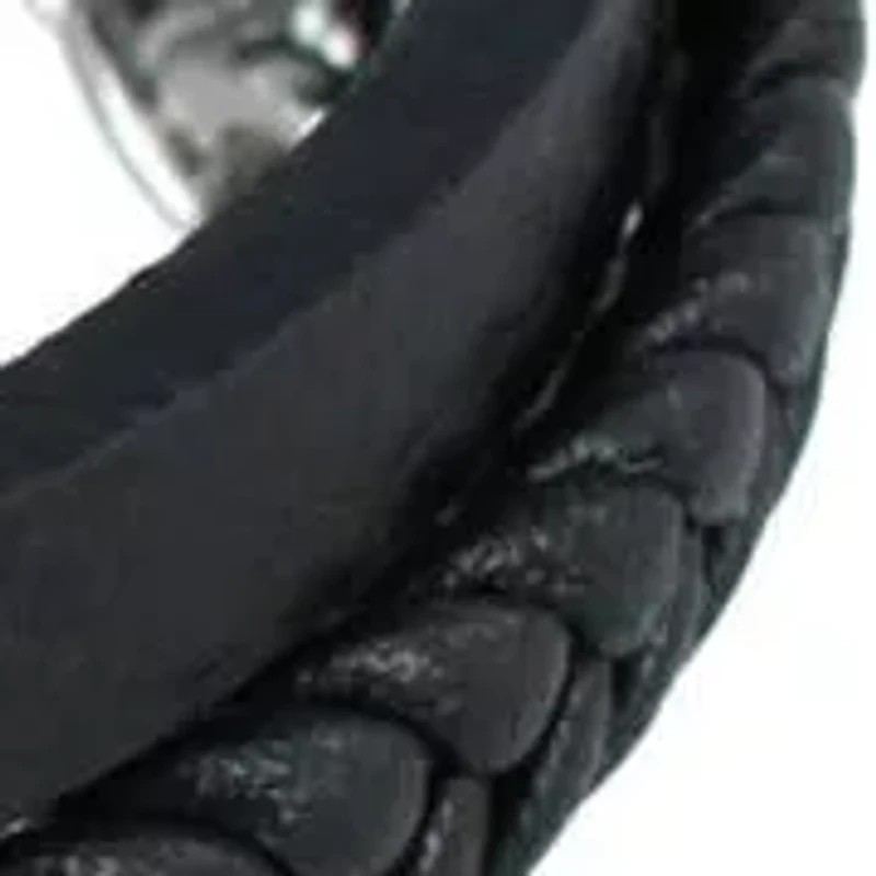 Loose Fit Zaid Metal and Leather Triple Strand Secure Clasp Bracelet