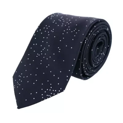 Mystere Metallic Polka Dot Silk Necktie