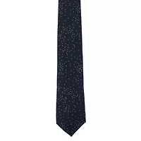 Mystere Metallic Polka Dot Silk Necktie