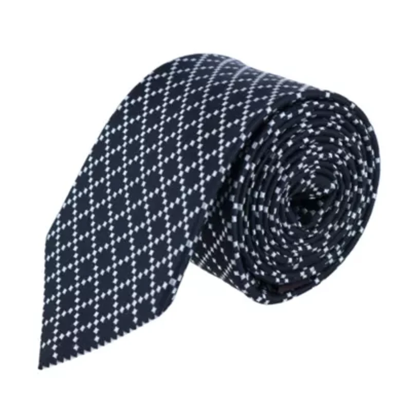 Rowan Geometric Pattern Silk Necktie